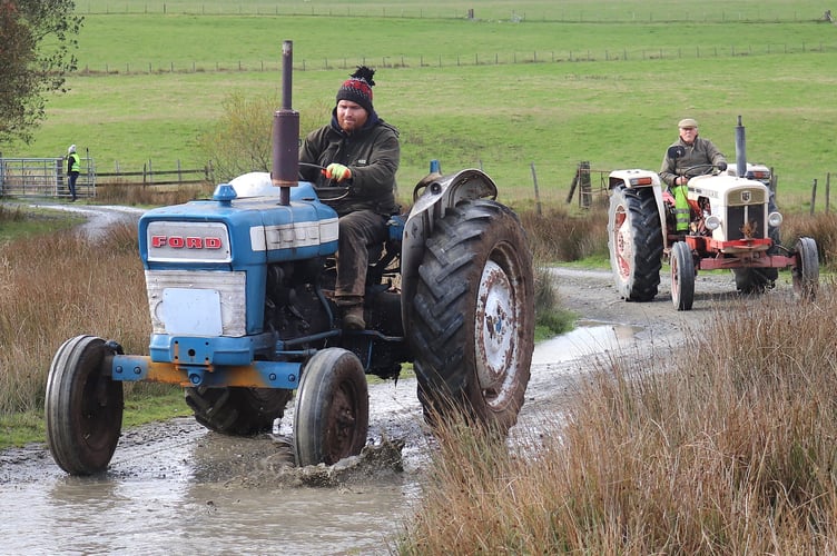 Sam Ritchie with his Ford 3000
