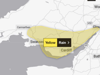 Met Office issues yellow rain warning for Tuesday & Wednesday