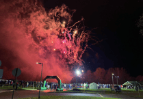 Watch: Brecon firework display lights up the sky at Dering Lines