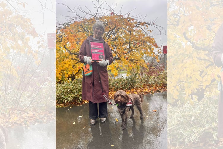 Cllr Jackie Charlton and Juno