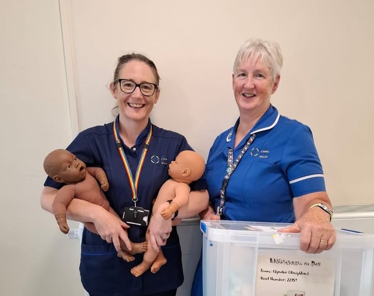 Consultant midwife Shelly Higgins and Practice Development Midwife Suzanne Pard Bouchard