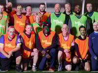 Emile Heskey surprises Herefordshire miltary veterans football team
