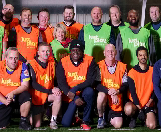 Emile Heskey surprises Herefordshire miltary veterans football team
