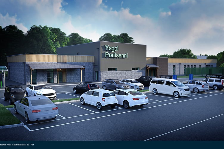 Design plans for the proposed new Sennybridge primary school, which will replace the existing building