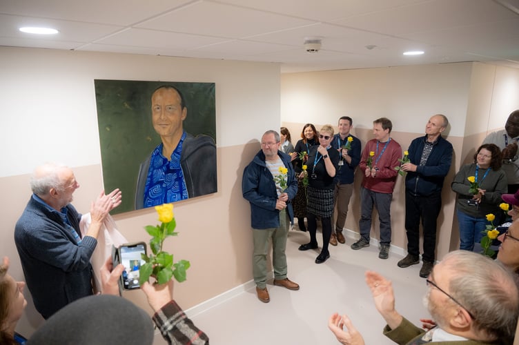 The portrait of Drew Richardson, painted by local artist Sorell Matei, now takes pride of place in the Richardson Centre