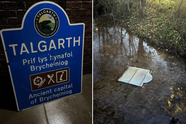 Police appeal for information over Talgarth welcome sign
