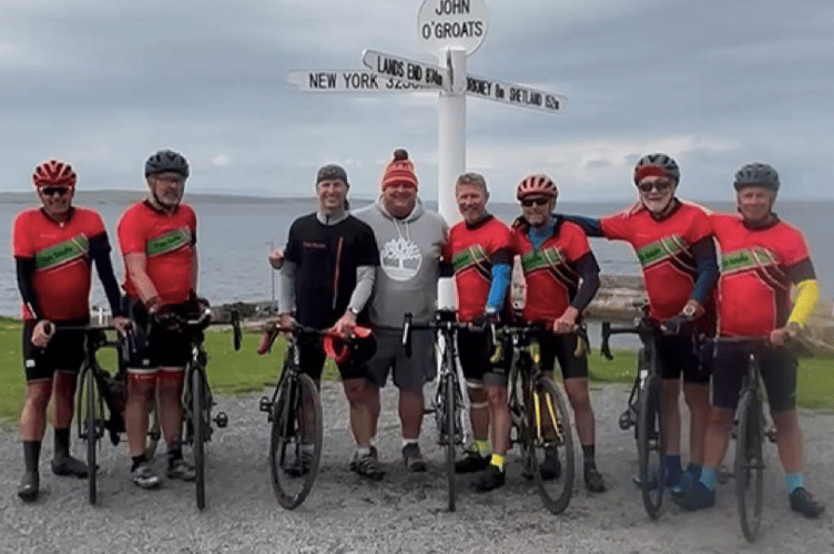 The team completed the 1,000-mile ride from Land’s End to John O’Groats in just 12 days