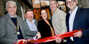 Rugby star opens new community care office in Crickhowell