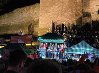 Video: Joanna Page switches on Hay's Christmas lights