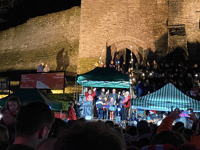 Video: Joanna Page switches on Hay's Christmas lights