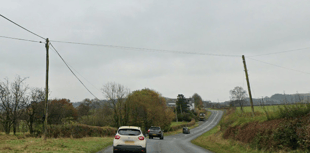Unclassified road at Llanfanfawr currently closed due to collision