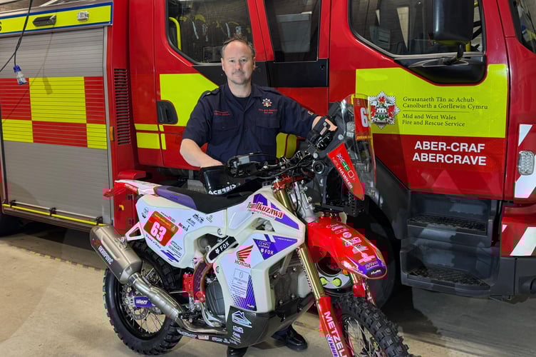 On-call firefighter Neil Hawker, who will take on the Dakar Rally in January
