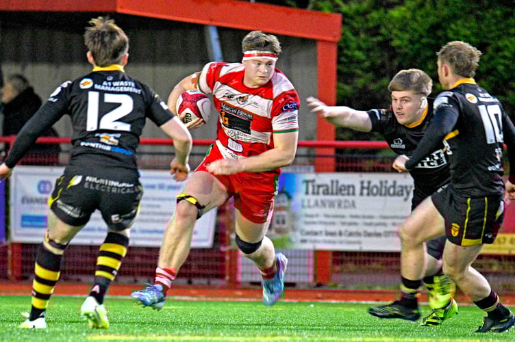 Osian Davies on the charge for Llandovery