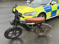 Electric bike seized by police in Powys town