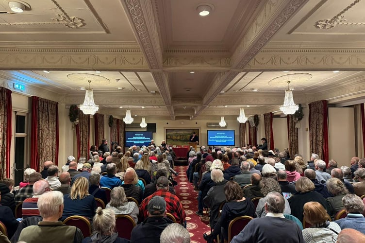 More than 300 people filled the Metropole Hotel in Llandrindod Wells to hear updates and raise concerns over the proposed Nant Mithil Energy Park
