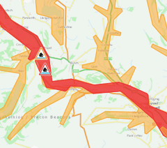 Flood warnings issued for Usk and Wye as Storm Bram brings disruption