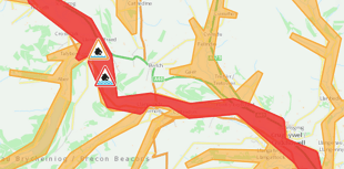 Flood warnings issued for Usk and Wye as Storm Bram brings disruption