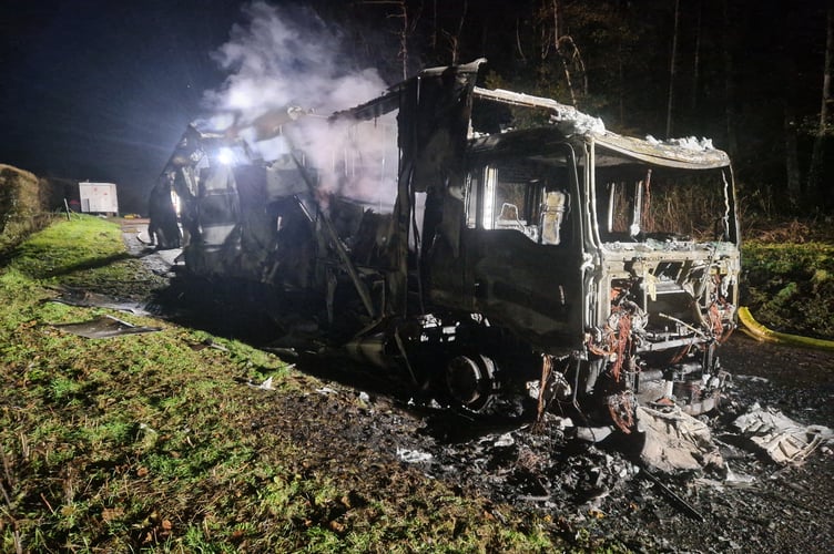 The horsebox was already “well alight” when firefighters arrived