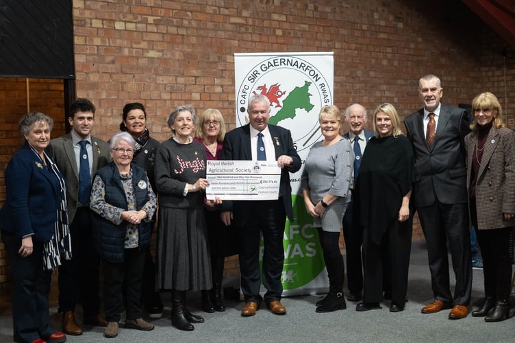 Caernarfon raised an impressive fundraising total of £252,774 for the Royal Welsh Agricultural Society