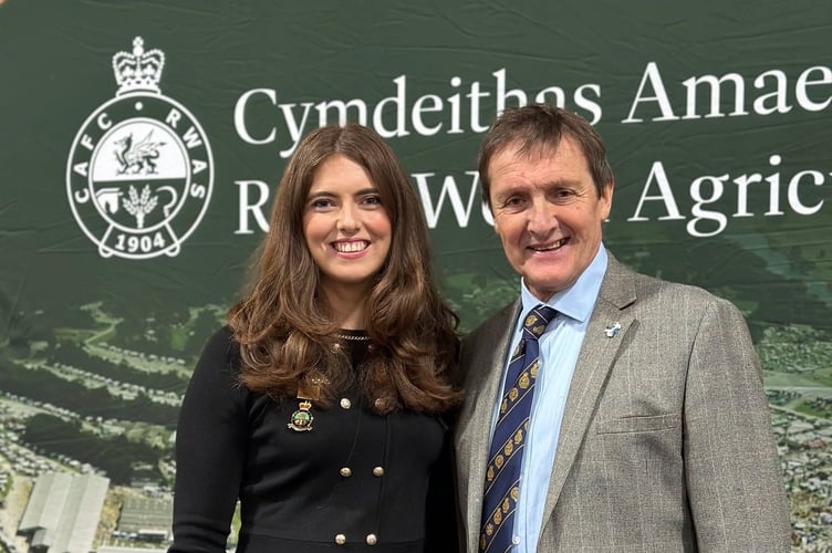 Incoming 2026 President for Brecnock's Feature County year Gethin Havard and Ambassador Teleri Haf Thomas