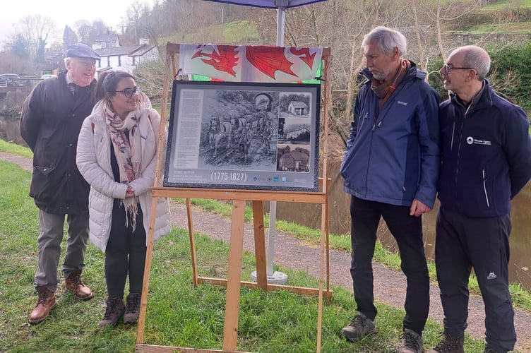 The new illustrated panel celebrating civil engineer George Overton marks the 250th anniversary of his birth