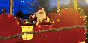 Father Christmas is coming to Hay-on-Wye