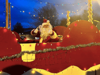 Father Christmas is coming to Hay-on-Wye