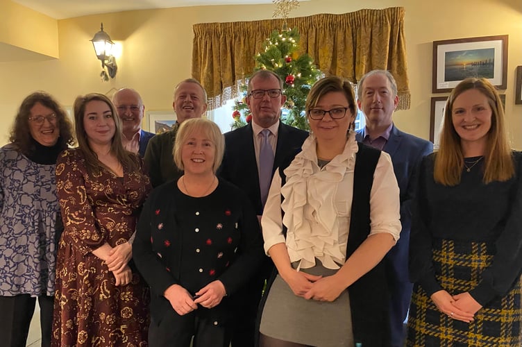 MWT Cymru’s directors and staff at the annual meeting held at the Brigands Inn, Mallwyd.