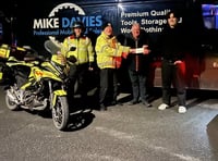 Llandrindod business raises nearly £3,000 for Blood Bikes Wales