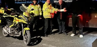 Llandrindod business raises nearly £3,000 for Blood Bikes Wales