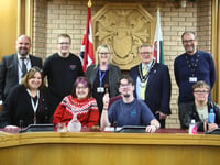 Brecon pupils take seats at County Hall