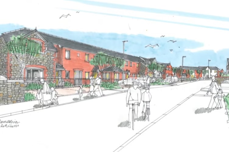Artist’s impression of the planned development on the former Hay-on-Wye community centre site