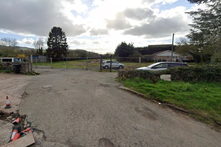 The former community centre site in Hay-on-Wye, earmarked for 16 new social homes