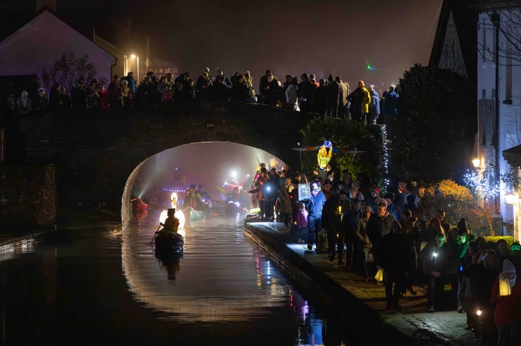 Lanterns, live music and illuminated boats created a striking scene along the canal in
