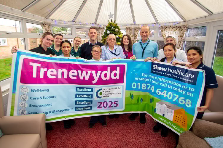 Trenewydd care home in Brecon has received ‘Excellent’ ratings across all areas following a Care Inspectorate Wales inspection