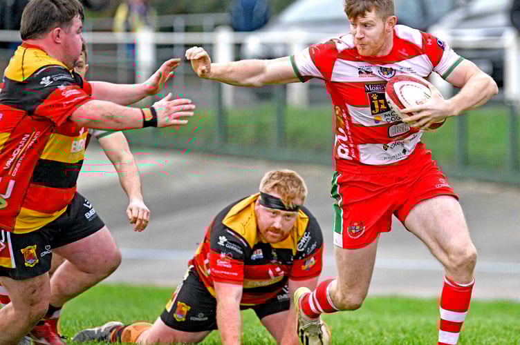 Aaron Warren scored for Llandovery against Carmarthen Quins