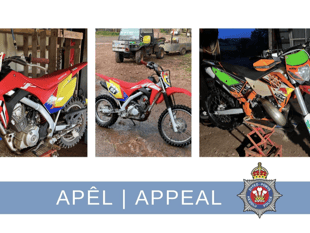 Two off-road motorcycles stolen from Builth Wells address