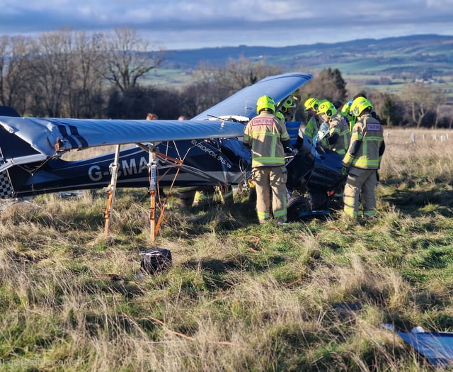 Pilot rescued after light aircraft crash-lands near Talgarth
