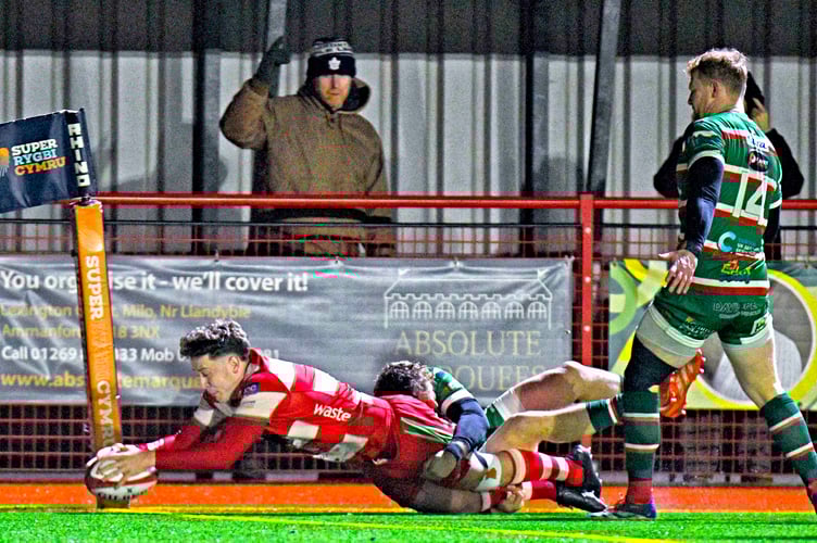 Kian Abraham scores for Llandovery