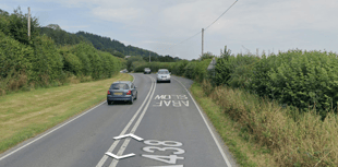 A438 near Clyro closed due to a collision