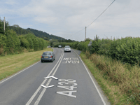 A438 near Clyro closed due to a collision