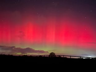 Aurora Borealis dazzle skies over Monmouthshire 