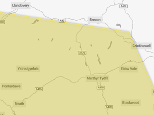 Yellow warning issued for Powys as Storm Ingrid brings wind and rain