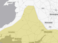 Yellow rain warning for Brecon and Radnorshire as 50–80mm expected
