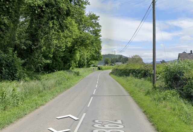 Walton to Presteigne road closed due to collision