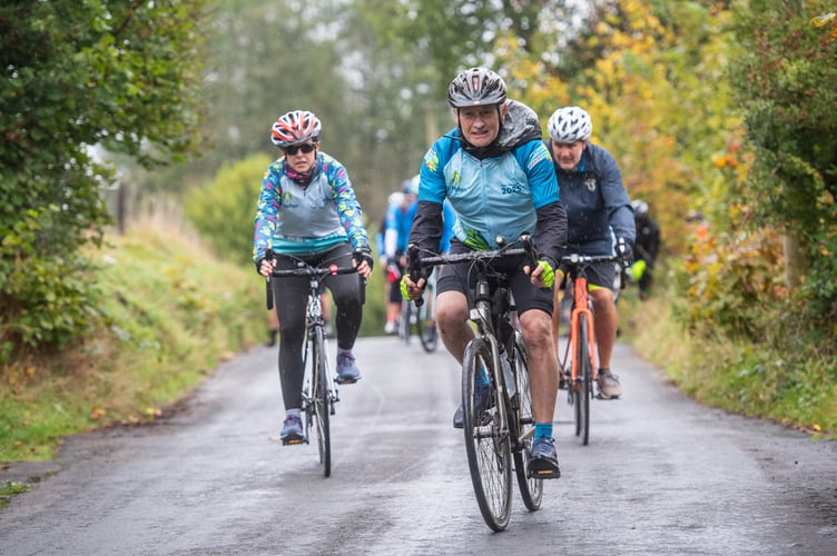 Participants in Tŷ Hafan's first Big Welsh Bike Ride, which took place last year