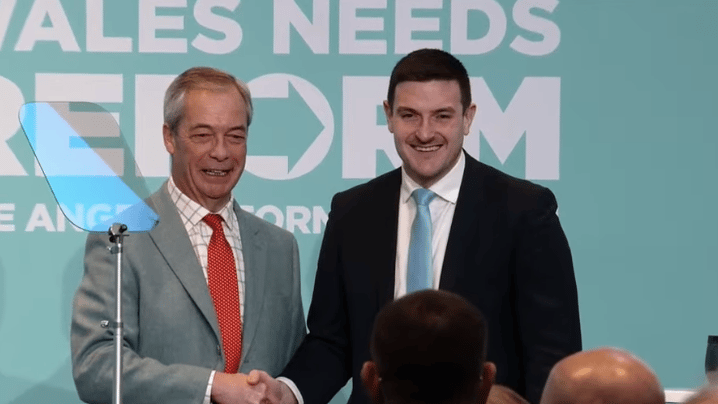 Brecon and Radnorshire MS James Evans defects to Reform UK