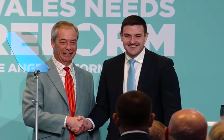 Brecon and Radnorshire MS James Evans defects to Reform UK