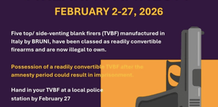 Amnesty issued as five models of firearms become illegal to own