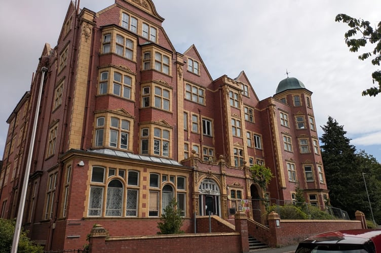 The former college and hotel on Spa Road East in Llandrindod Wells, up for auction with BTG Eddisons Property Auctions on 26 February with a £175,000 guide price